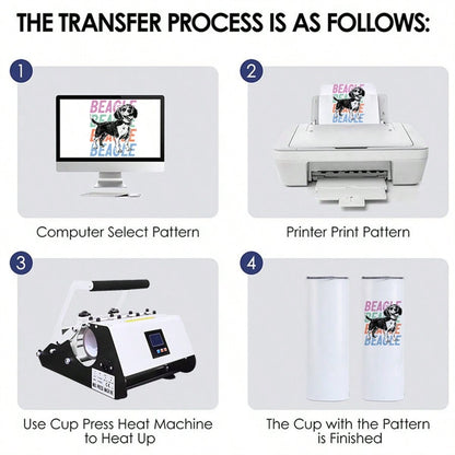 30oz Tumbler Heat Press Machine For 20oz 30oz Sublimation Blanks Skinny Straight Tumblers (500W, 110V, US Plug )