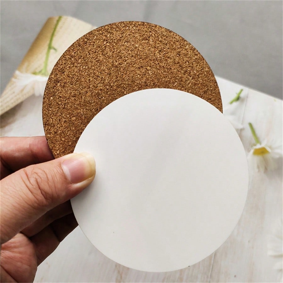 200 PACK 3.93X3.93 Inch Sublimation Blanks MDF Coasters (100pcs Round, 100pcs Square)