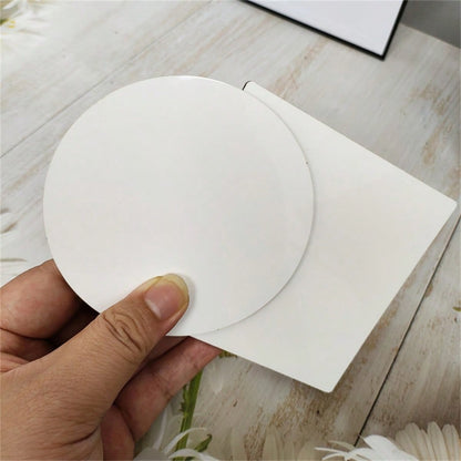 200 PACK 3.93X3.93 Inch Sublimation Blanks MDF Coasters (100pcs Round, 100pcs Square)