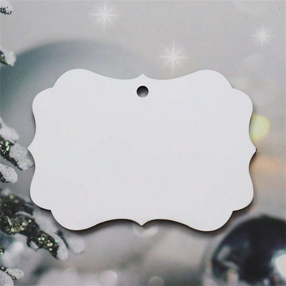 200 PACK Sublimation Blanks MDF Christmas Ornaments (40pcs Round, 40pcs Benelux Rectangle, 40pcs Benelux Square