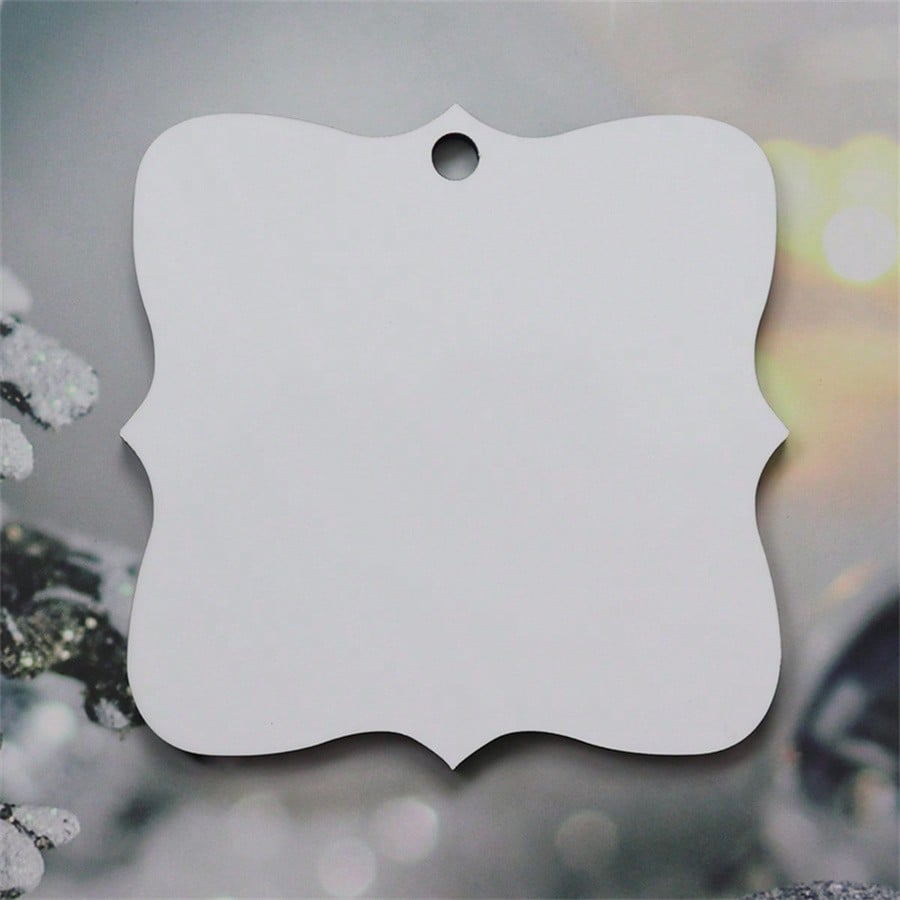 200 PACK Sublimation Blanks MDF Christmas Ornaments (40pcs Round, 40pcs Benelux Rectangle, 40pcs Benelux Square