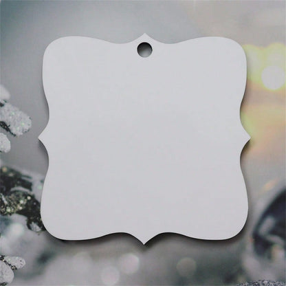 200 PACK Sublimation Blanks MDF Christmas Ornaments (40pcs Round, 40pcs Benelux Rectangle, 40pcs Benelux Square