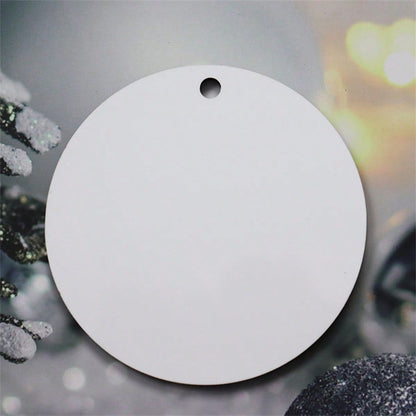 200 PACK Sublimation Blanks MDF Christmas Ornaments (40pcs Round, 40pcs Benelux Rectangle, 40pcs Benelux Square