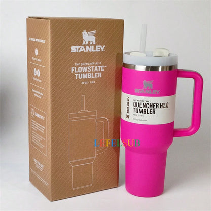 40oz H2.0 Tumbler With Handle, Double Walled Vacuum Insulated Stainless Steel Water Bottle