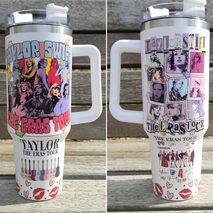 Taylorr Swiftie Printed 40oz Tumbler, Stanley Style 40oz Tumbler