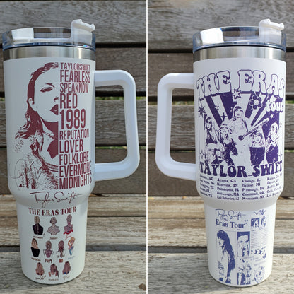 Taylorr Swiftie Printed 40oz Tumbler, Stanley Style 40oz Tumbler