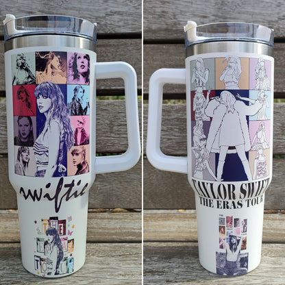 Taylorr Swiftie Printed 40oz Tumbler, Stanley Style 40oz Tumbler