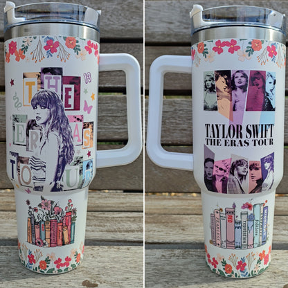 Taylorr Swiftie Printed 40oz Tumbler, Stanley Style 40oz Tumbler